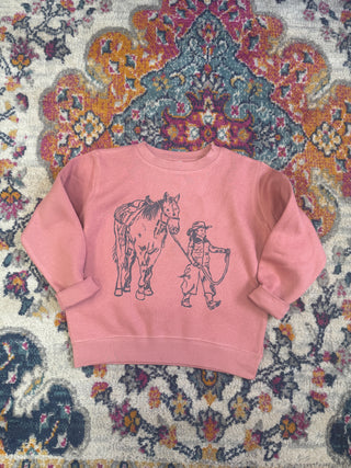 Little Cowgirl Youth Crewneck